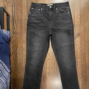 Madwell Women's Size 28 High-Rise Slim Boy Jean Deep Grey/Black
